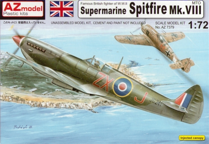 AZ Model: 1/72, AZ Model, Supermarine Spitfire Mk.VIII (OOP)